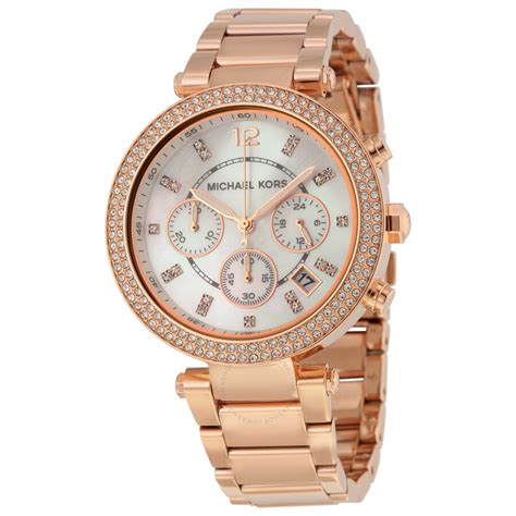 michael kors rose gold watch white face|mk rose gold watch sale.